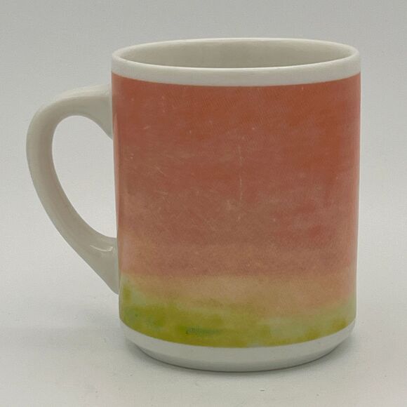 Vintage 1985 Abbey Press "Happiness is a Way of Traveling" Mug Janice D. Cowen - Picture 2 of 3